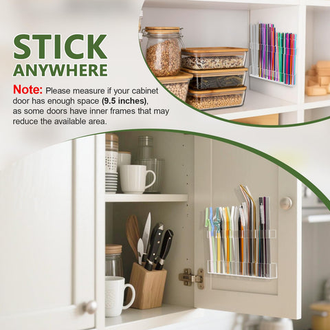 Multi-purpose storage for straws, brushes, stirrers, spoons, and chopsticks.