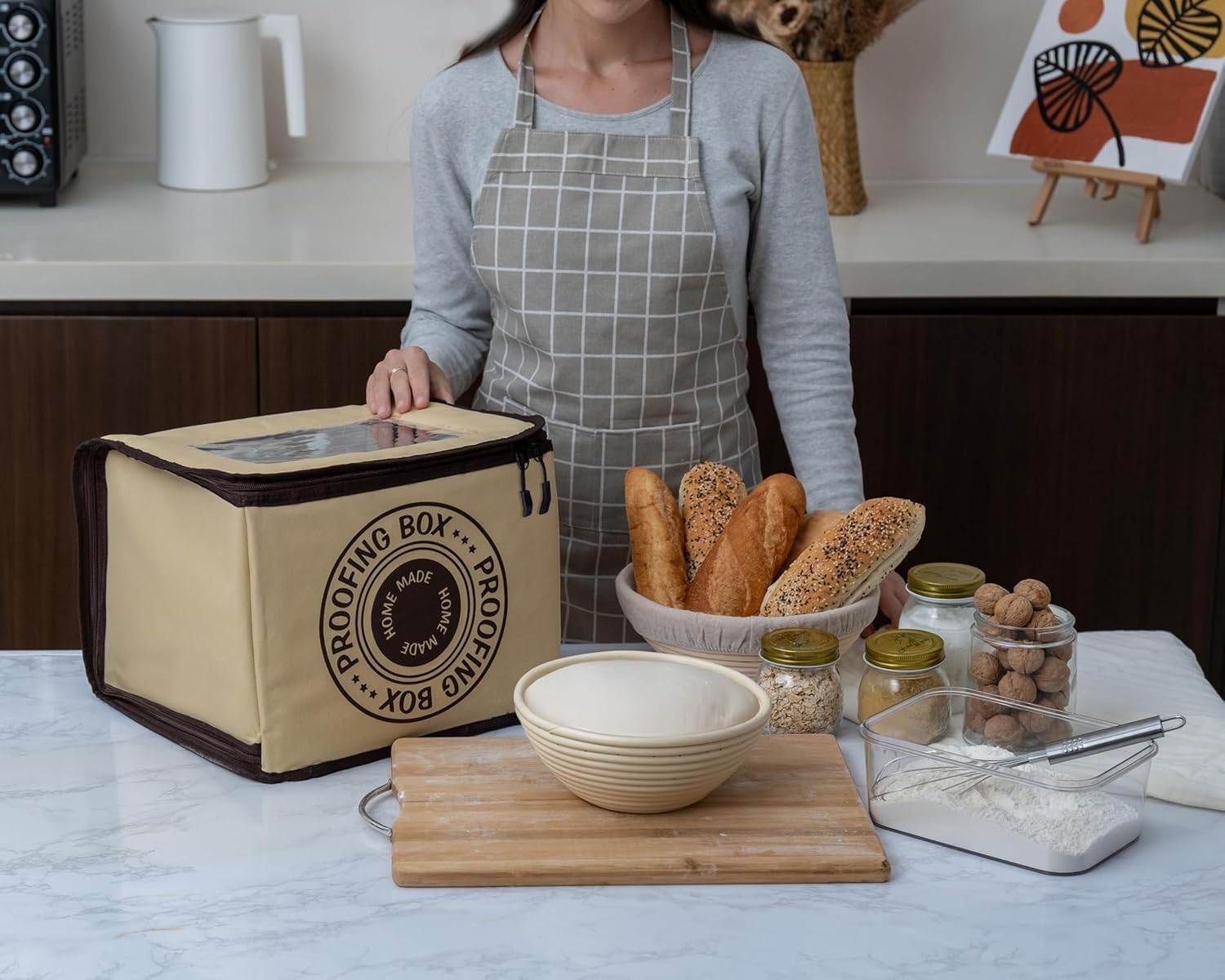 Mallroof Bread Proofing Box carry bag ready for home baking on the go.