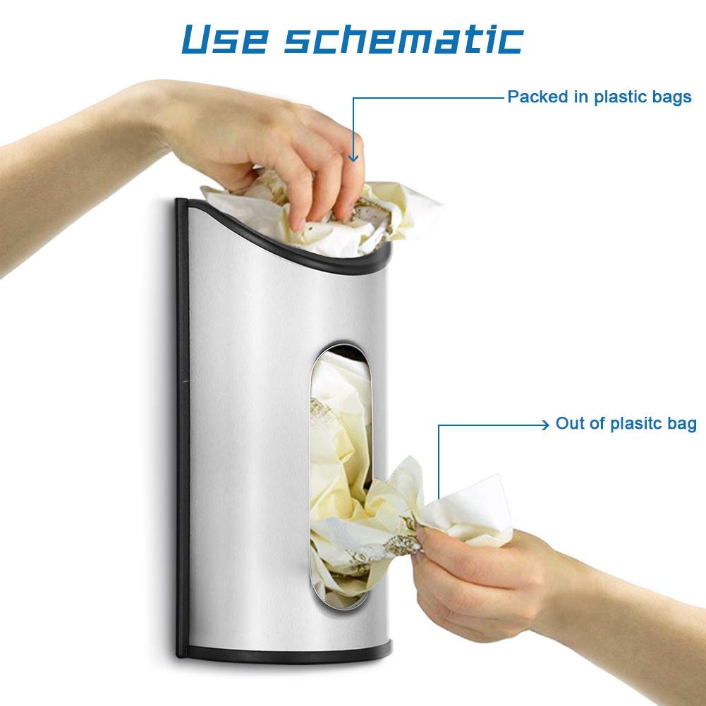 Malmo bag holder mounted with 3M tape for residue-free installation