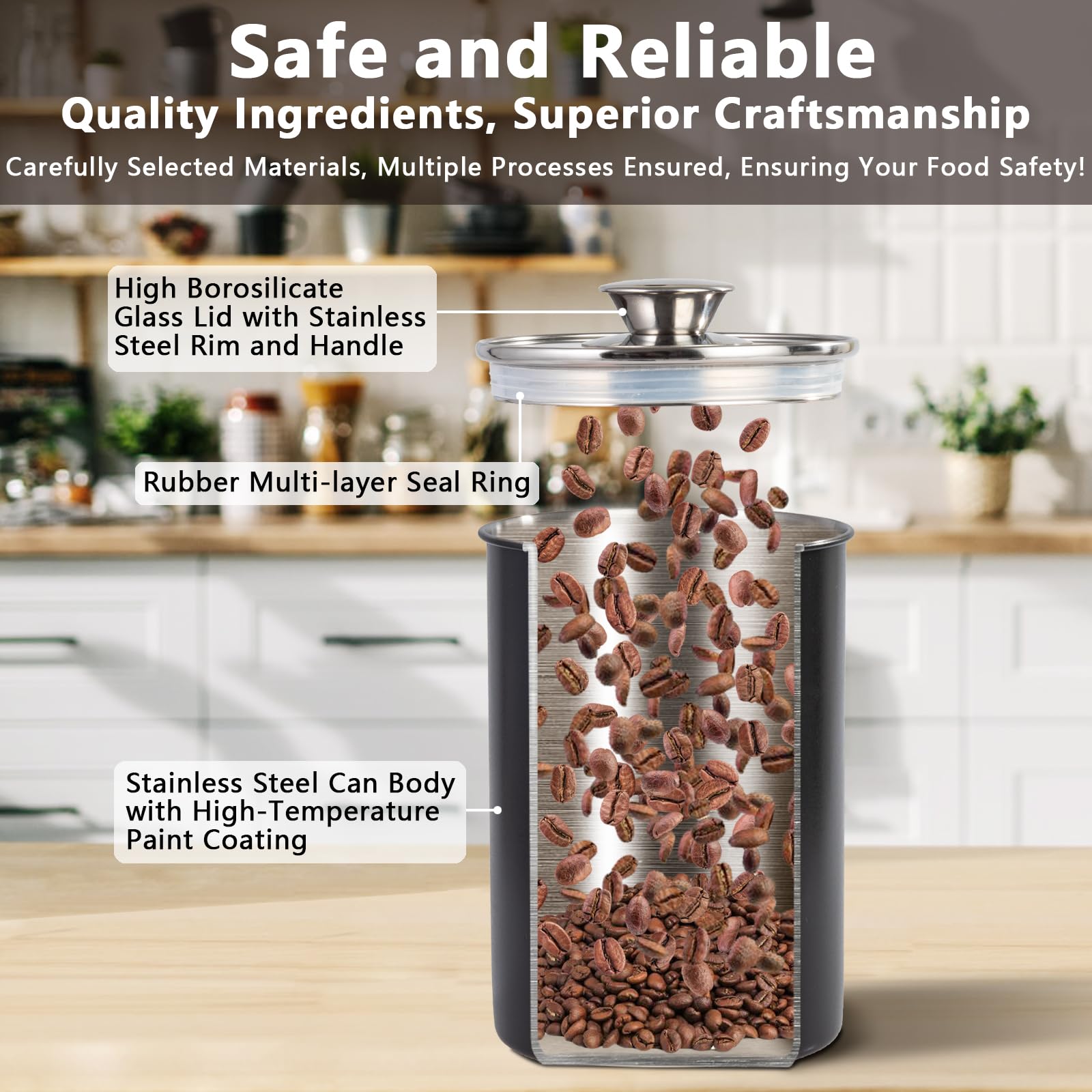 Nested design saves counter space and keeps pantry organized.