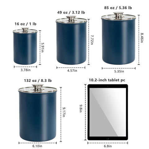 Malmo glass-lid 49oz canister ideal for pantry staples like sugar and snacks.
