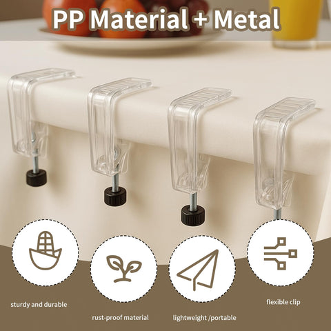 MALOGRILL tablecloth clip suited for picnics and casual gatherings with breeze stability.