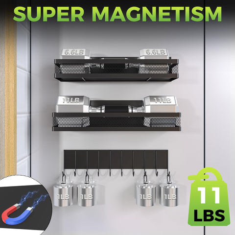 Maluoliao magnetic storage on refrigerator, sturdy hold for jars and condiments