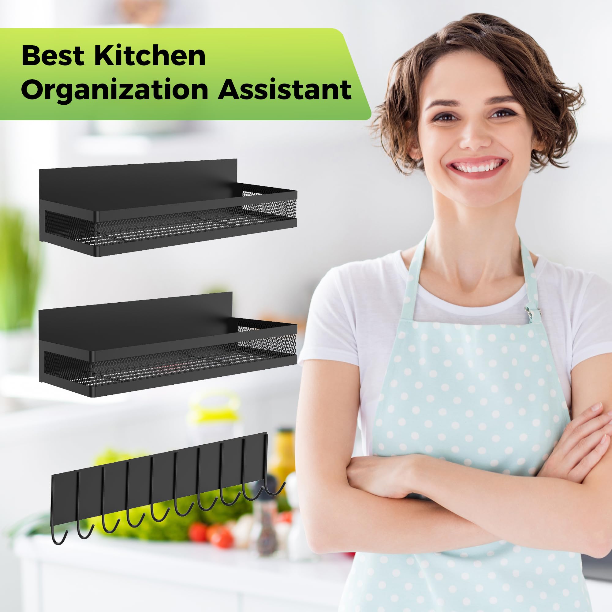 Maluoliao multi-surface magnetic rack suitable for fridge, oven, and washing machine