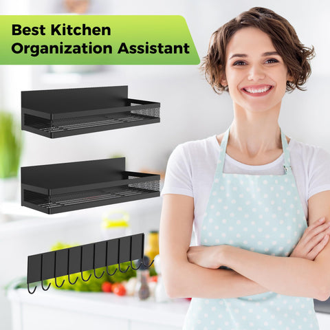 Maluoliao multi-surface magnetic rack suitable for fridge, oven, and washing machine
