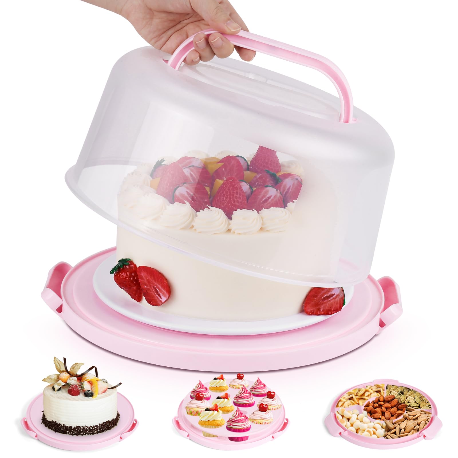 Mamajardin cake container base with 10-inch diameter for secure transport of cakes