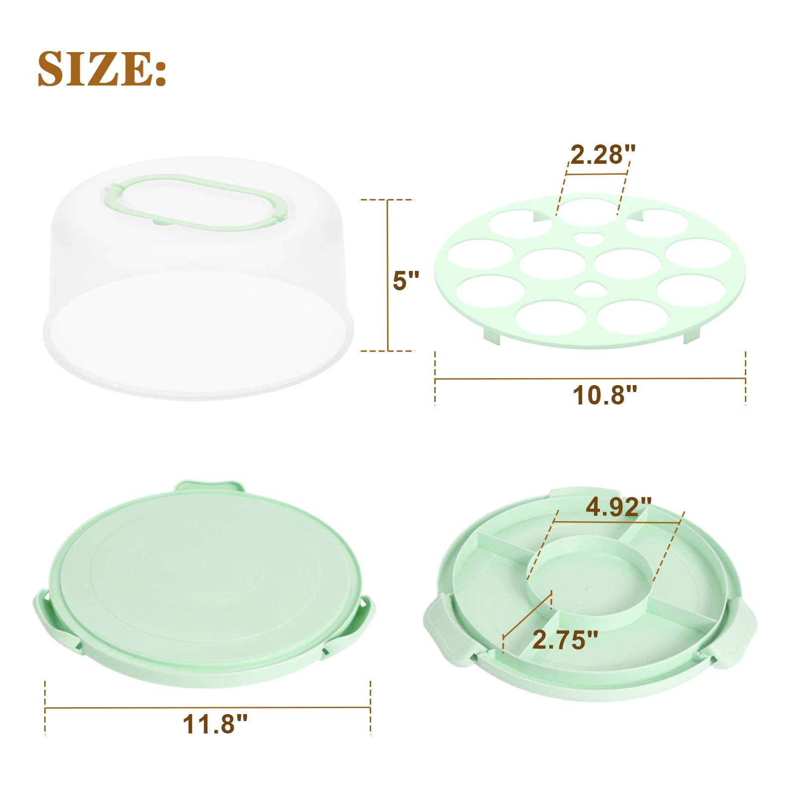 Mamajardin clear dome showcases decorated cakes while protecting them.