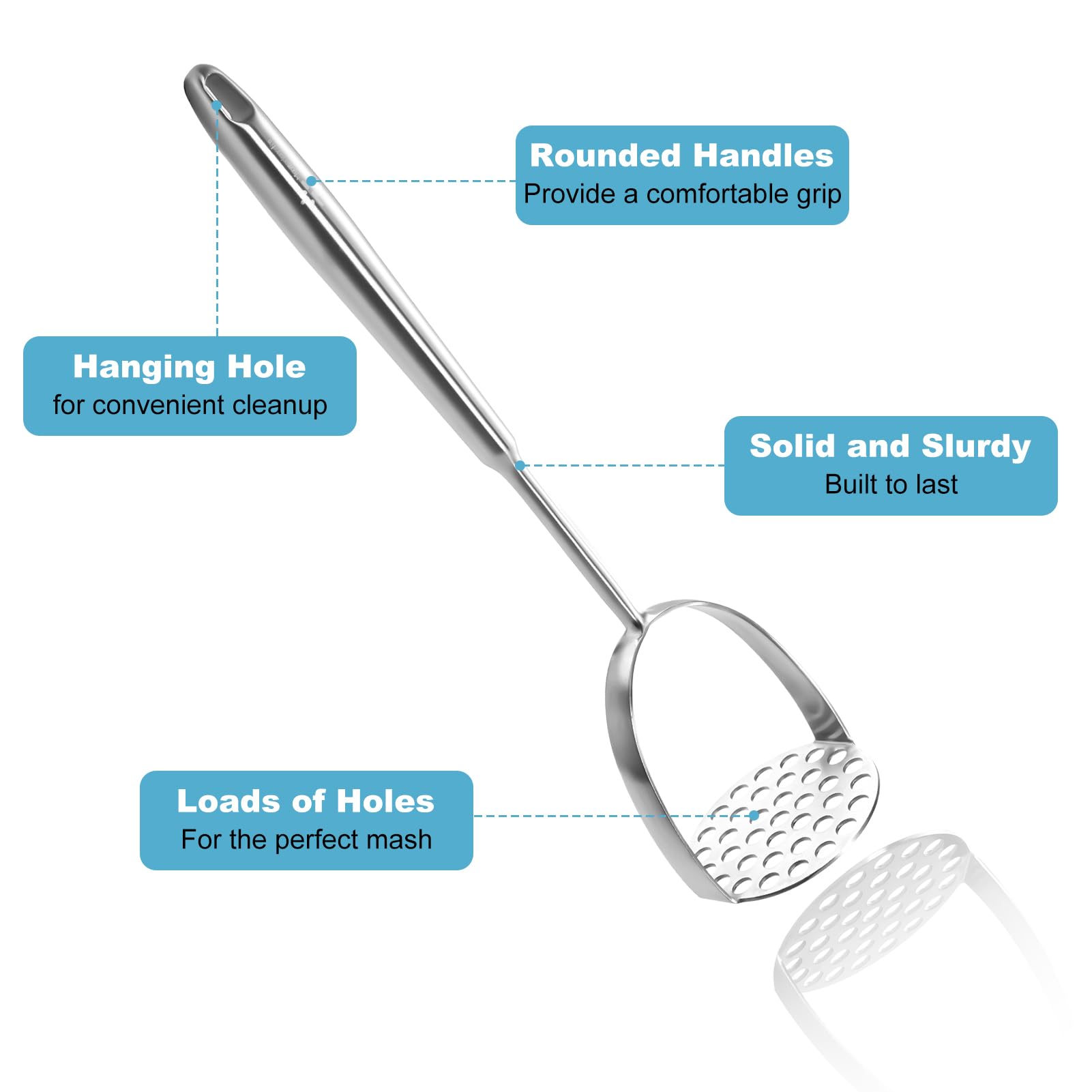 Mamajardin one-piece stainless steel design for durability.