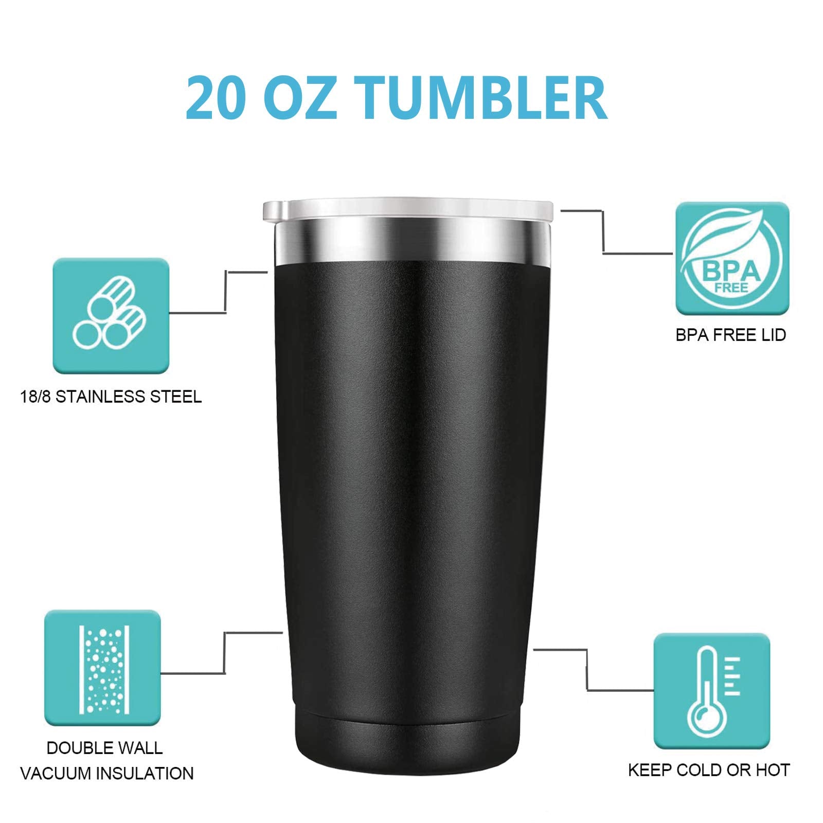Mamihlap travel mug shows double-walled insulation for hot or cold drinks.