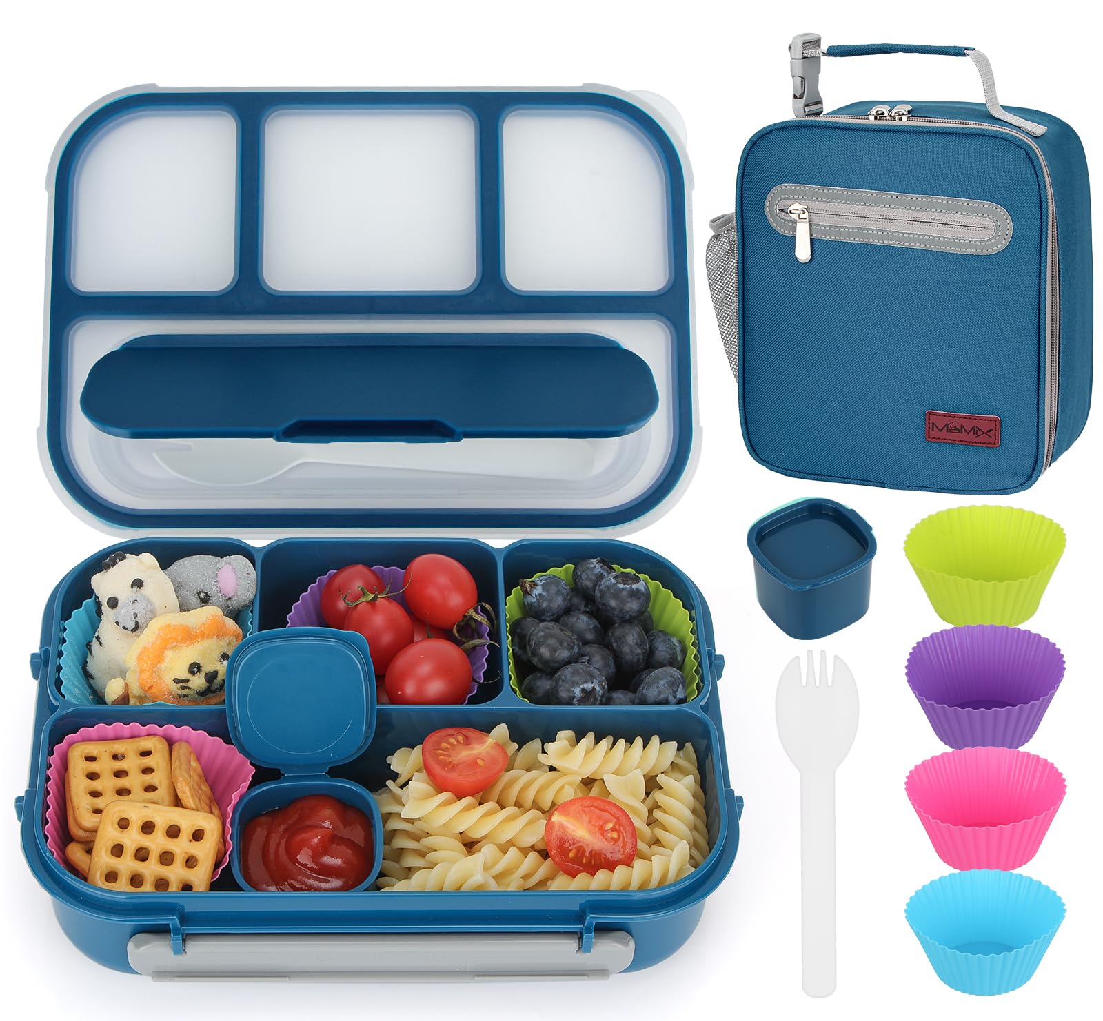 MaMix Bento box with four compartments keeps meals organized for kids.