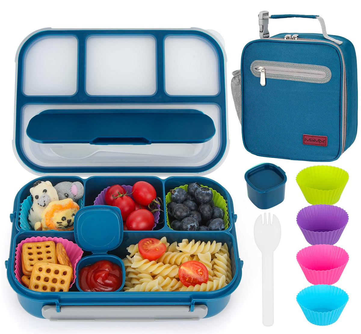 MaMix Bento box with four compartments keeps meals organized for kids.