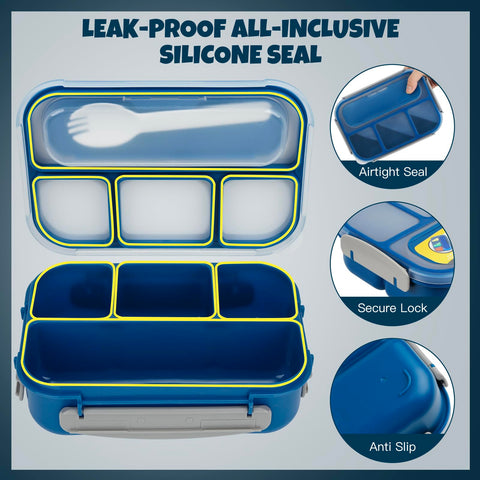 MaMix blue set displays a stylish, portable meal solution for work and school.