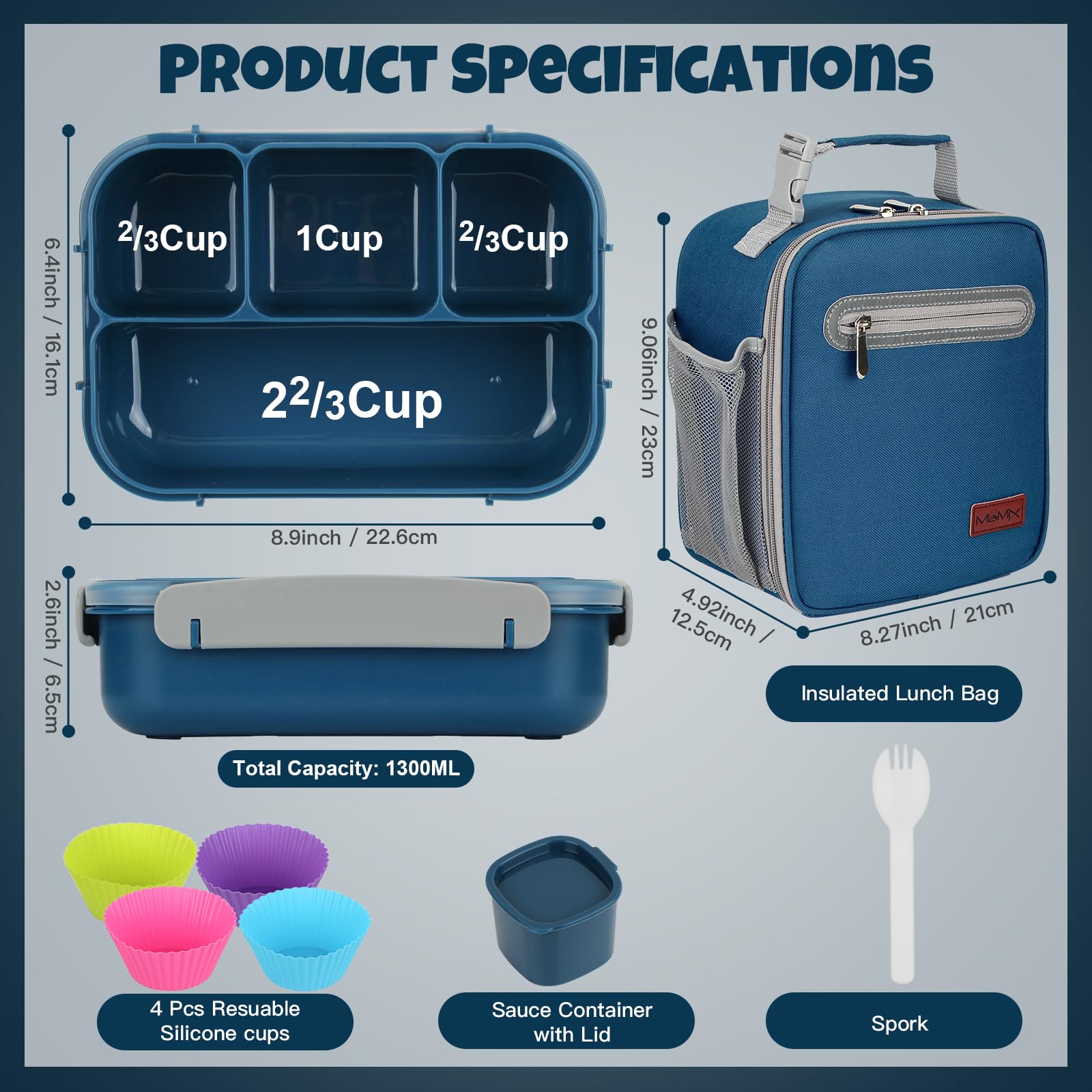 MaMix leak-proof dip box prevents sauces from leaking during transport.