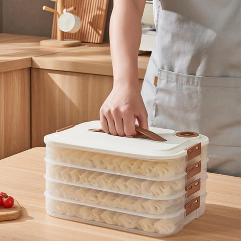 MANHONGYU 4-layer stackable container keeps fridge organized.