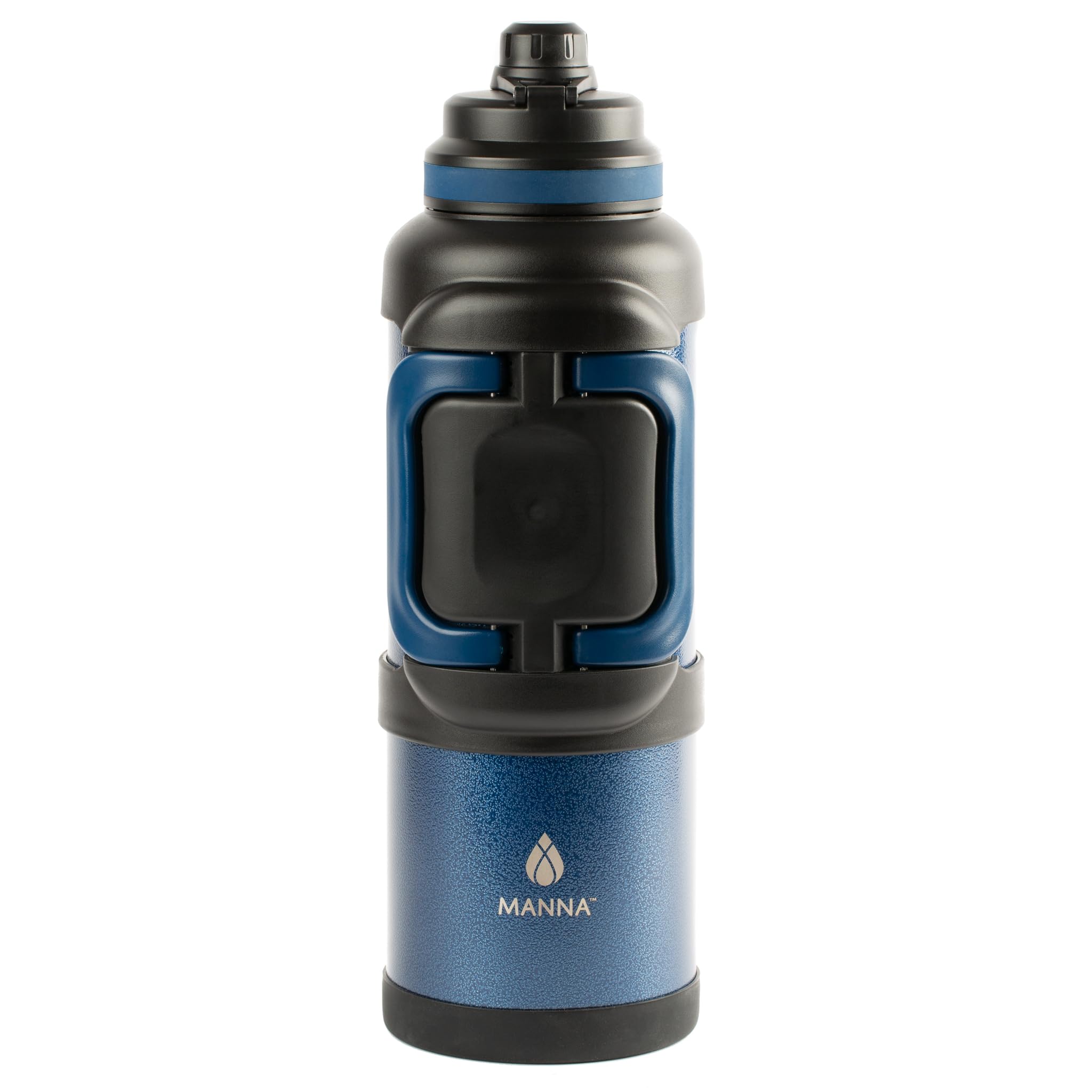 Manna Titan 4L Sapphire bottle with condensation-free double-wall insulation.