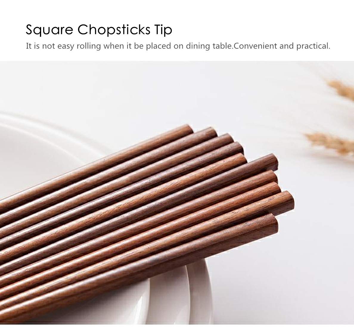 Mannice 25 cm chopsticks provide comfortable grip for adults.
