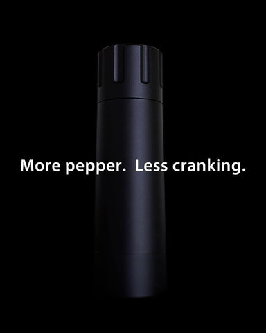 MANNKITCHEN Pepper Cannon burrs close-up highlights precision grinding system.