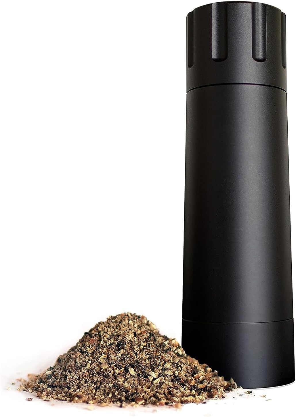 MANNKITCHEN Pepper Cannon front view shows sturdy body for rapid seasoning.