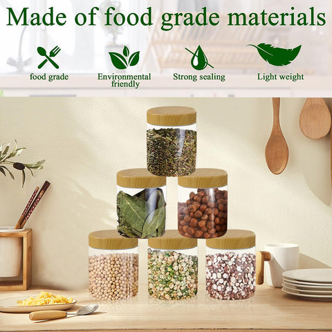 MANSHU refillable plastic jar used for sustainable kitchen storage.