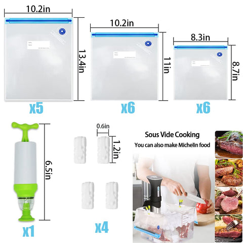 Mantianstar medium sous vide bags sealing for portioned meals.