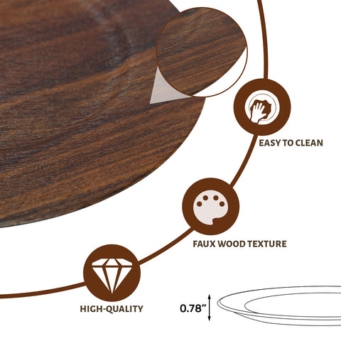 MAONAME round charger helps protect tabletops during meals and celebrations