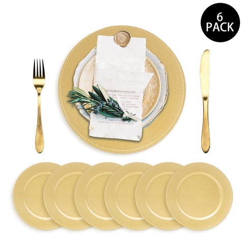 MAONAME easy-clean charger with beaded rim supports quick, hands-free table resets.