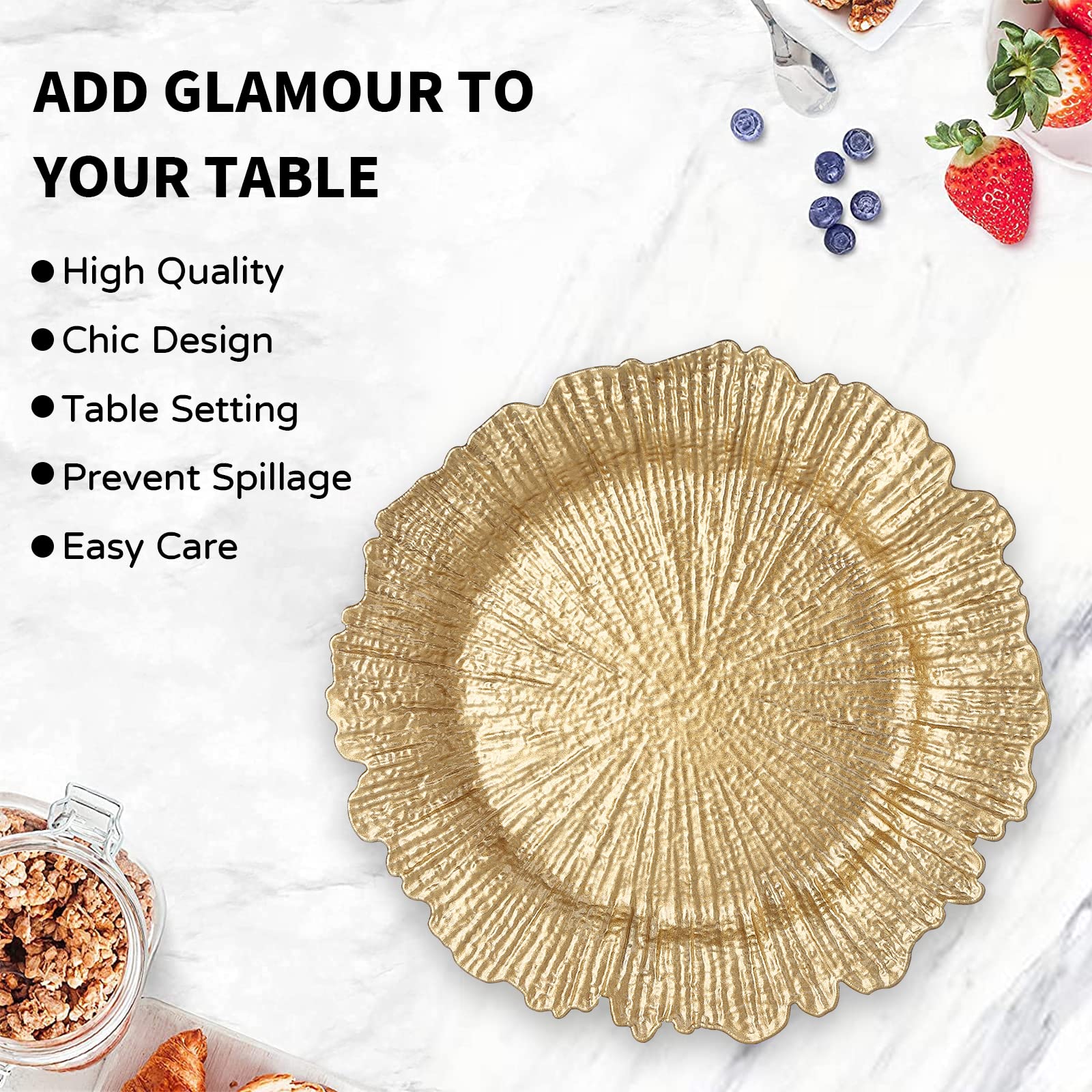 MAONAME decorative charger plate doubles as elegant table décor