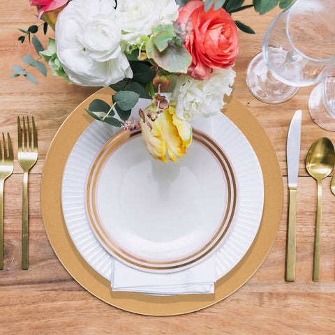 MAONAME Gold Charger Plates party dining display adds festive shine