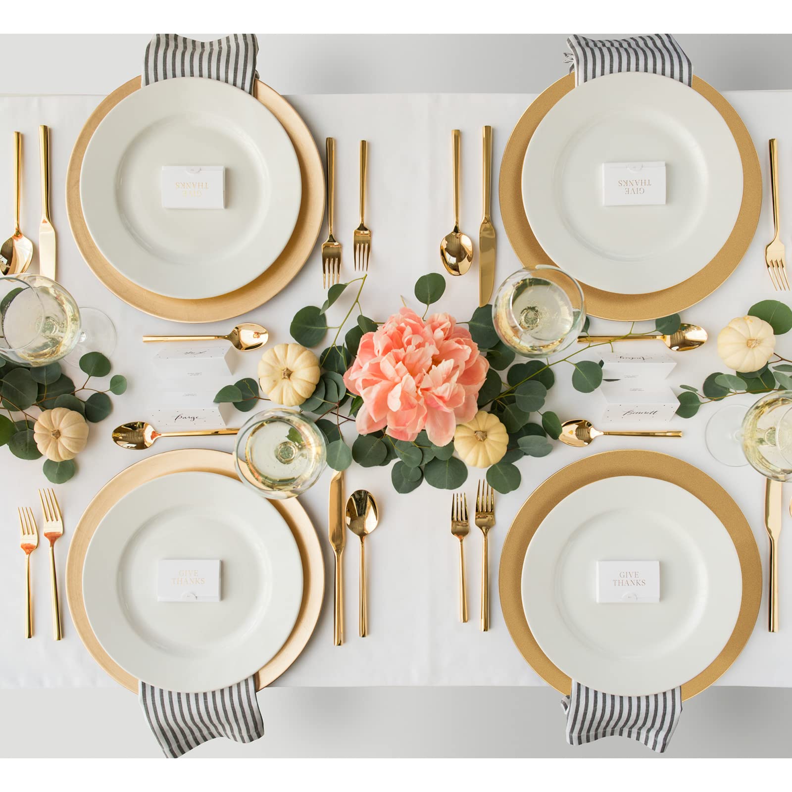 MAONAME Gold Charger Plates table setting enhances dining ambiance