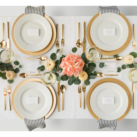 MAONAME Gold Charger Plates table setting enhances dining ambiance