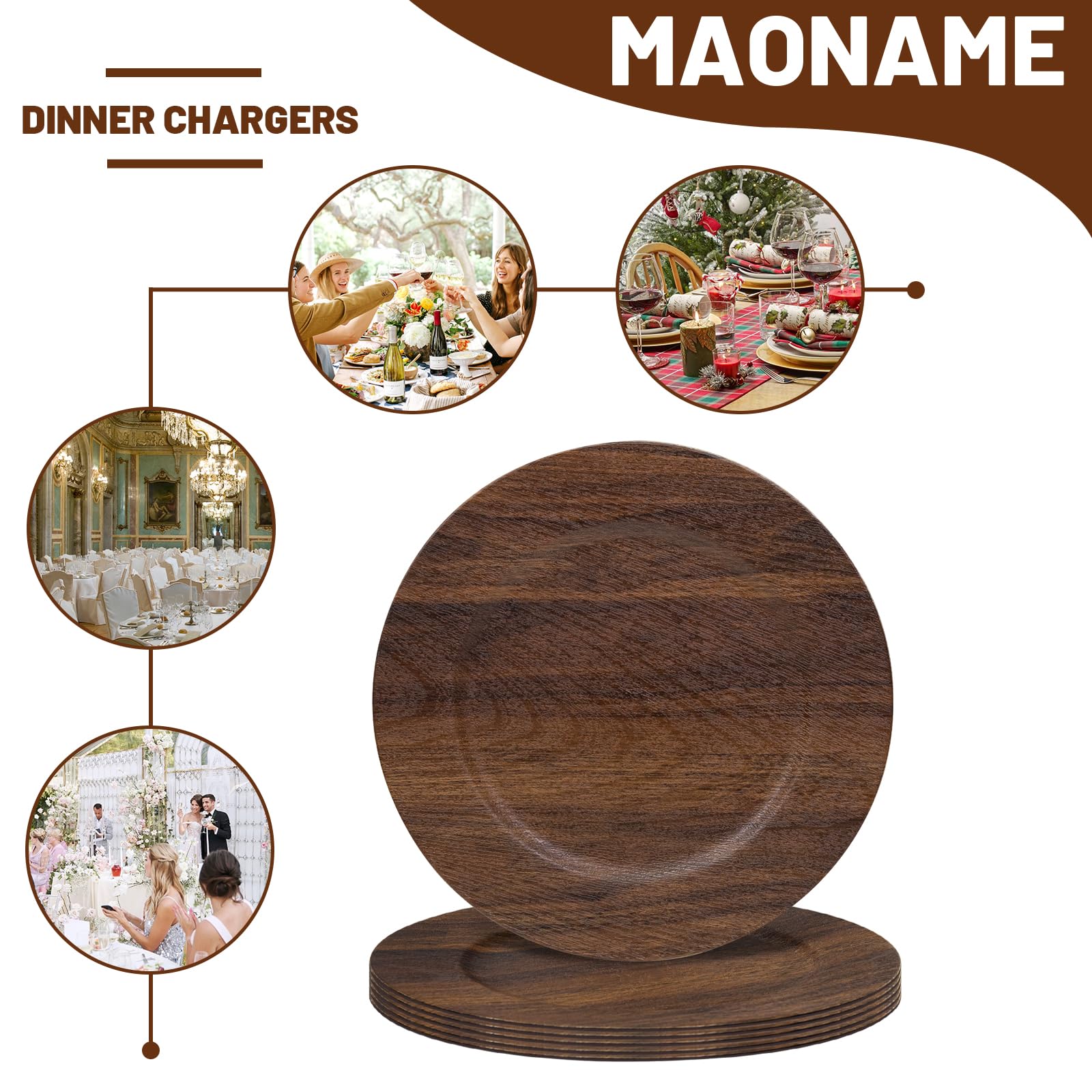 MAONAME round charger base doubles as a decorative accent or utensil holder.