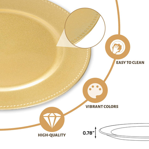 MAONAME gold charger enhances outdoor reception dining with chic, cohesive styling.