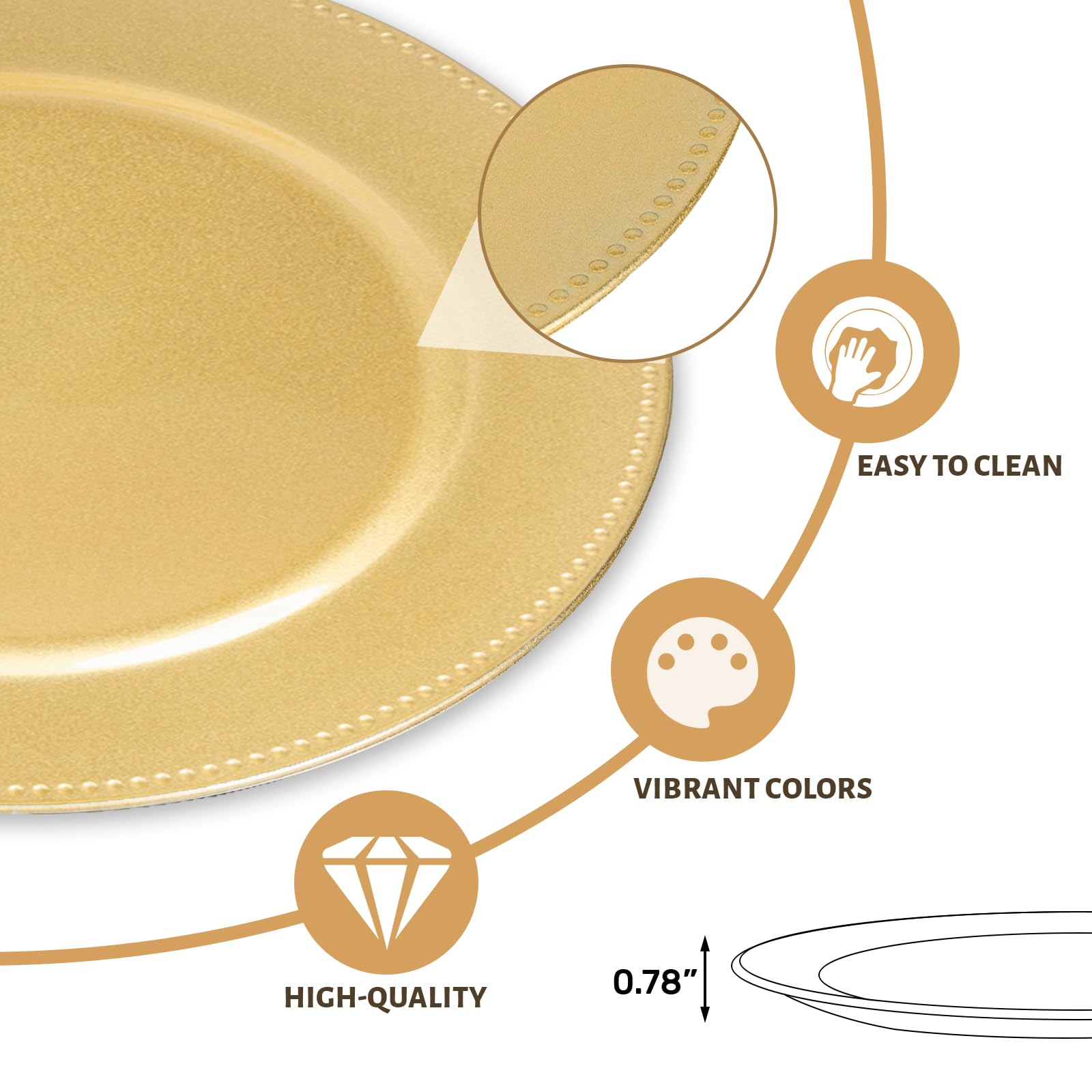 MAONAME wedding decor charger adds chic ambience for special occasions.