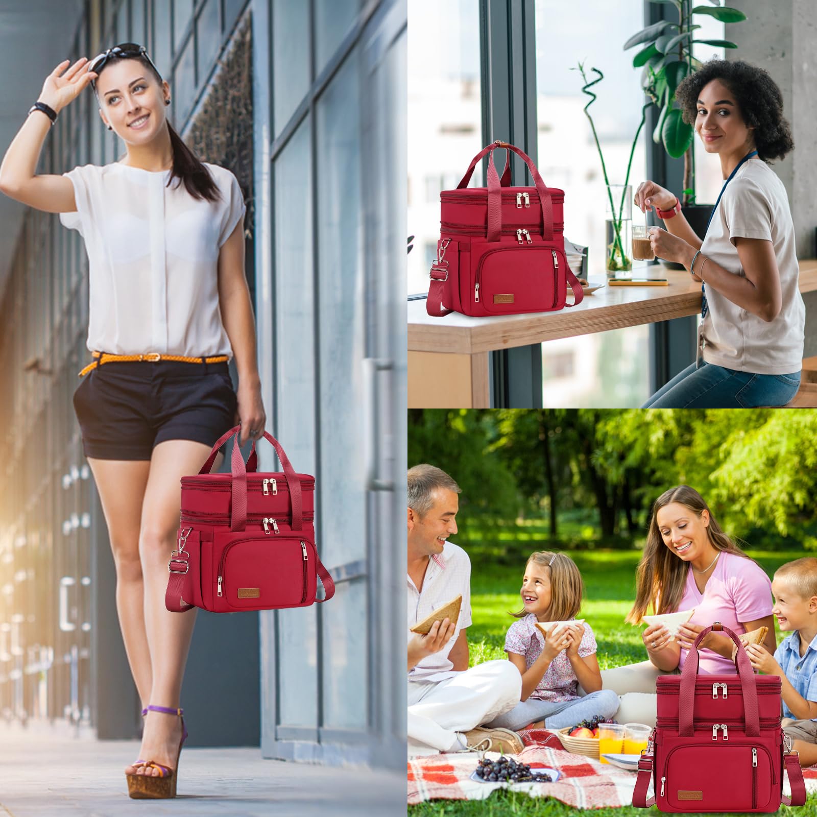 MAPLELILY lunch bag leak-proof lining guarantees easy cleaning and peace of mind.