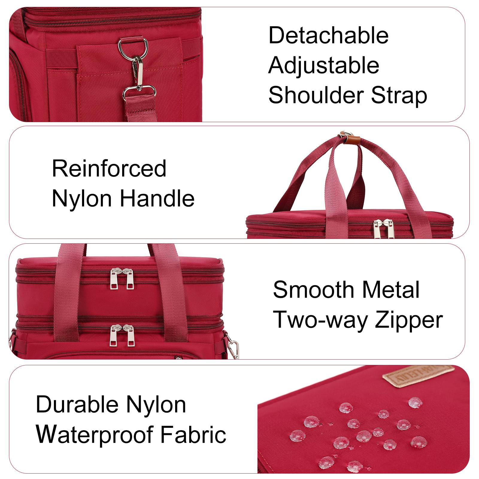 MAPLELILY lunch bag in use at park highlights convenient picnic-ready storage.