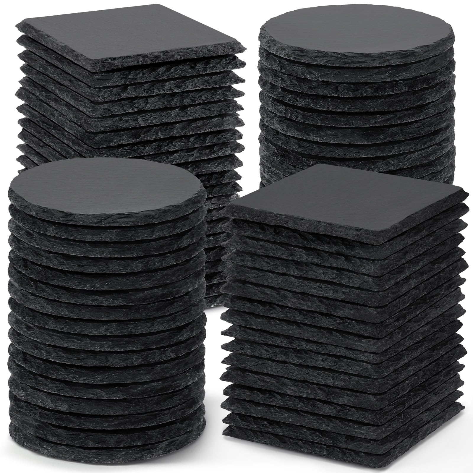MAPRIAL black slate square 4-inch coaster for laser engraving and personalization.