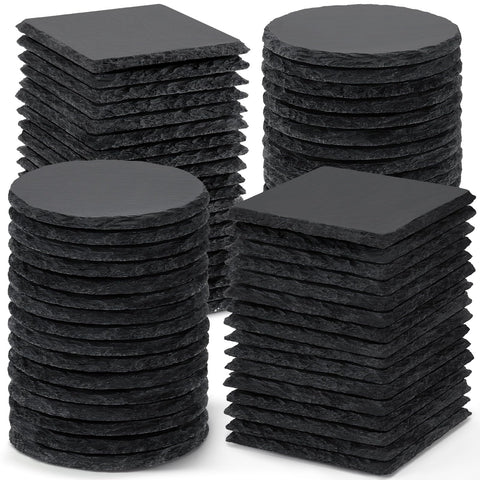 MAPRIAL black slate square 4-inch coaster for laser engraving and personalization.