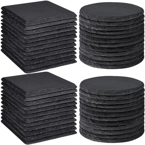 MAPRIAL slate coaster 4x4 natural square for engraving and personalization