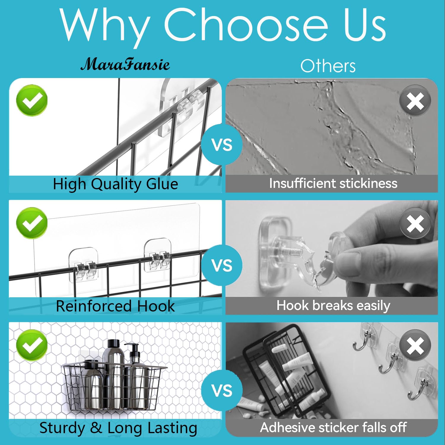 MaraFansie open wire design keeps contents visible for fast finding