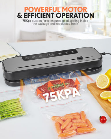 Maraiss vacuum sealer digital timer ensures precise, repeatable sealing in busy kitchens.