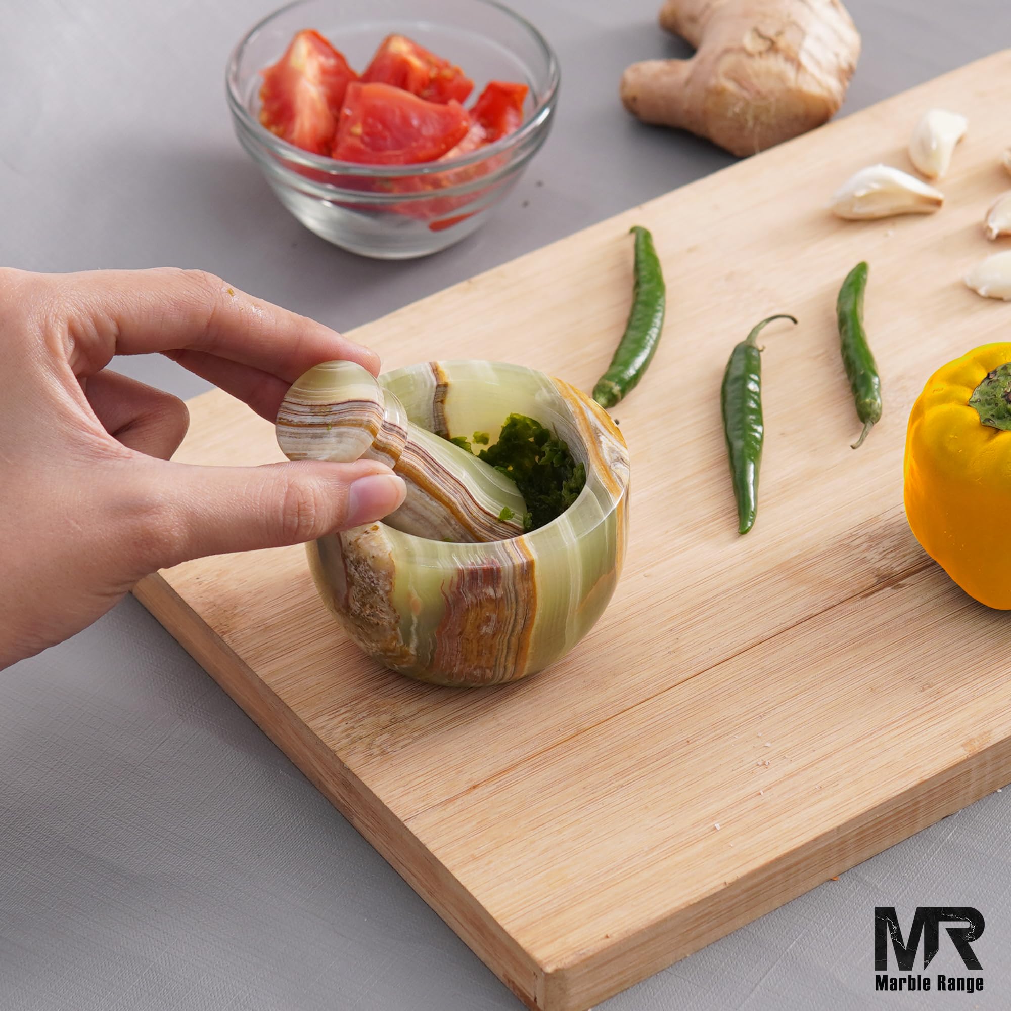 MARBLE RANGE kitchen scene featuring compact tool in rustic-modern setting