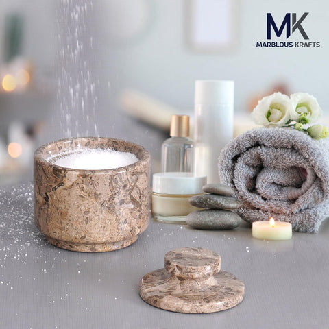 MARBLOUS KRAFTS multi-use marble dish for jewelry or small accessories.