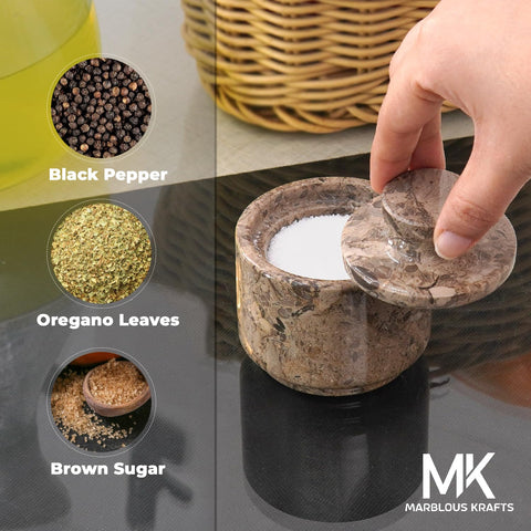 MARBLOUS KRAFTS smooth polished marble finish adds elegance to any counter.