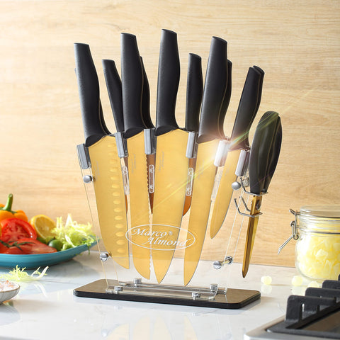 Marco Almond kitchen shears add extra utility for quick tasks.