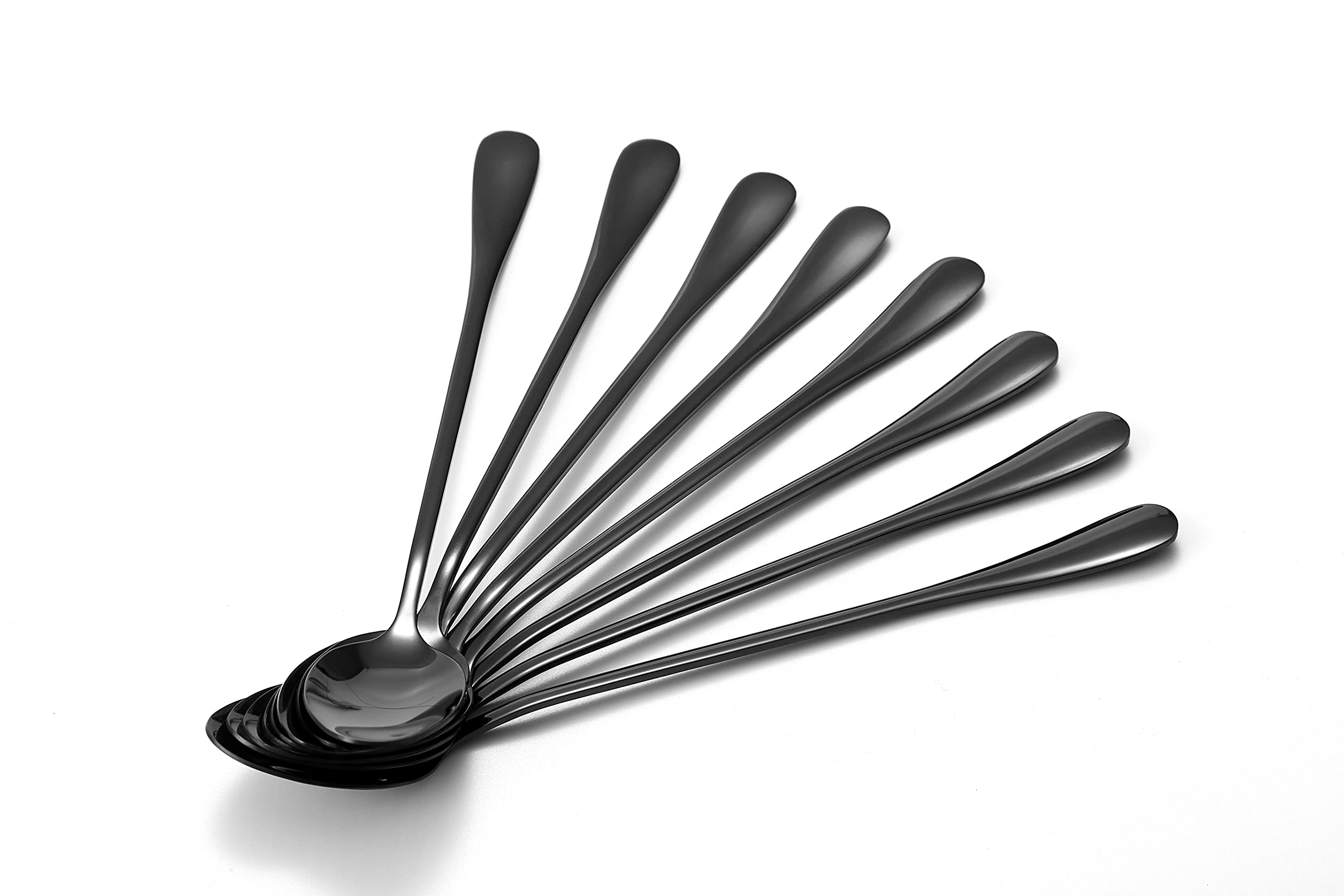 Marco Almond KYA59 ice cream spoon with black finish for desserts.