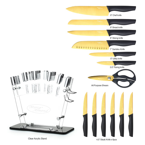 Marco Almond 7-inch santoku for all-purpose kitchen prep.