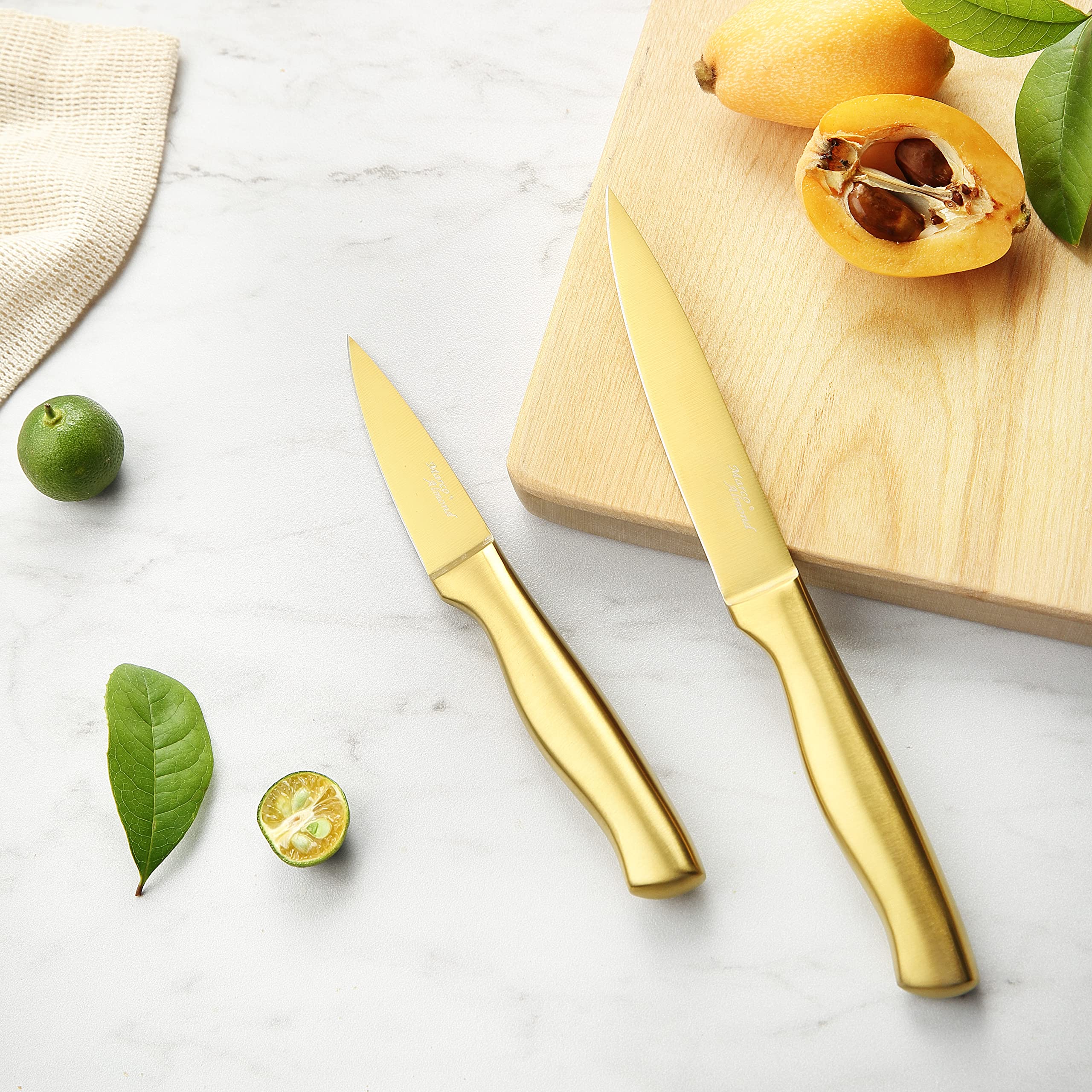 Marco Almond white wood block image suggesting safe, accessible knife storage.