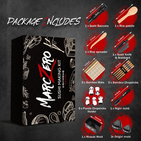 MarcZero bamboo mat duo provides natural, durable wrapping surfaces for sushi.