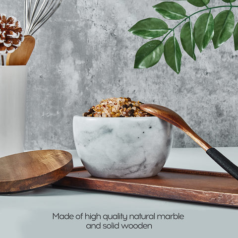 MarcZero salt cellars big capacity for salt and spices.