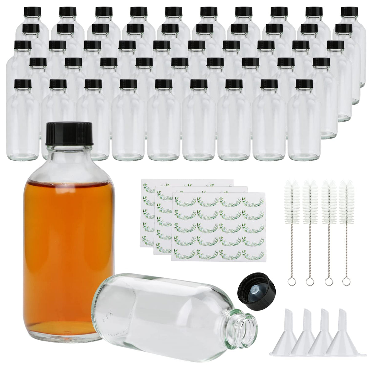 Maredash 4 oz glass bottle with lid for secure storage and travel.